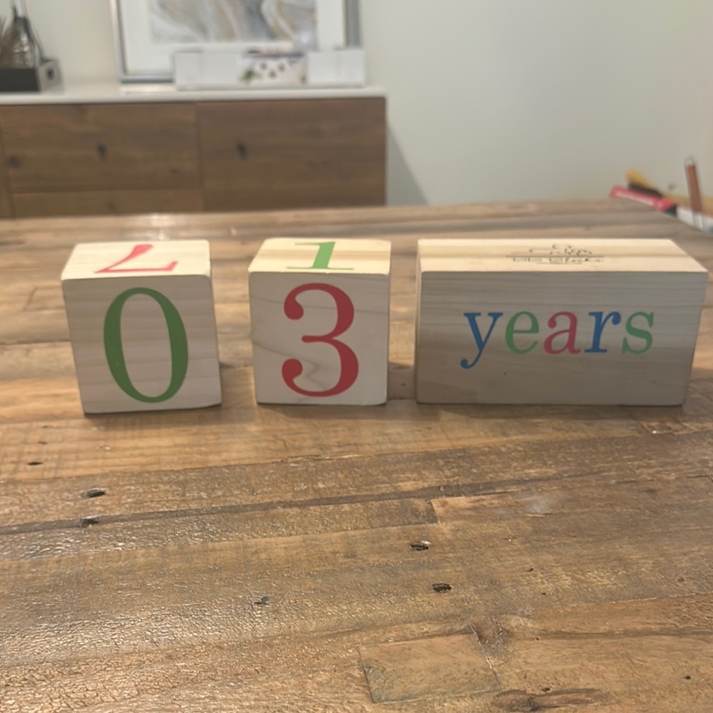 Colorful Wooden Milestone Blocks - Picture 4 of 9